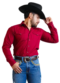 Camisa Caballero Vino