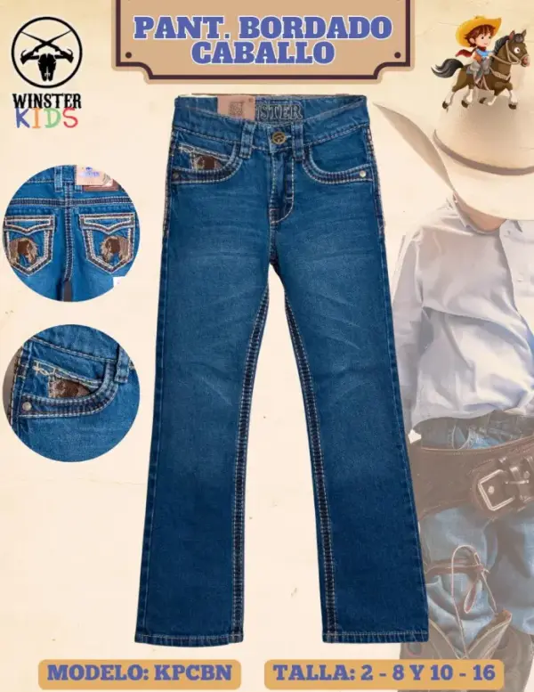Pantalón Bordado Caballo - Image 3