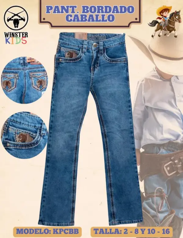 Pantalón Bordado Caballo