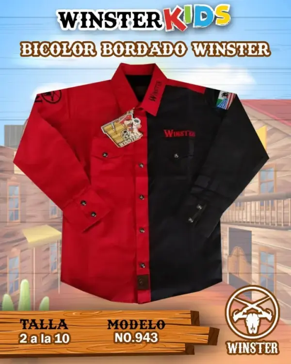 Camisa Bicolor Bordado Winster - Image 2