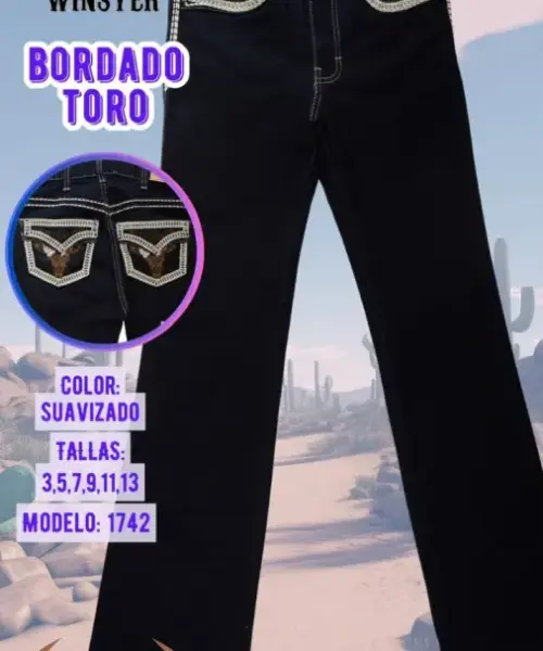 Pantalón Bordado Toro