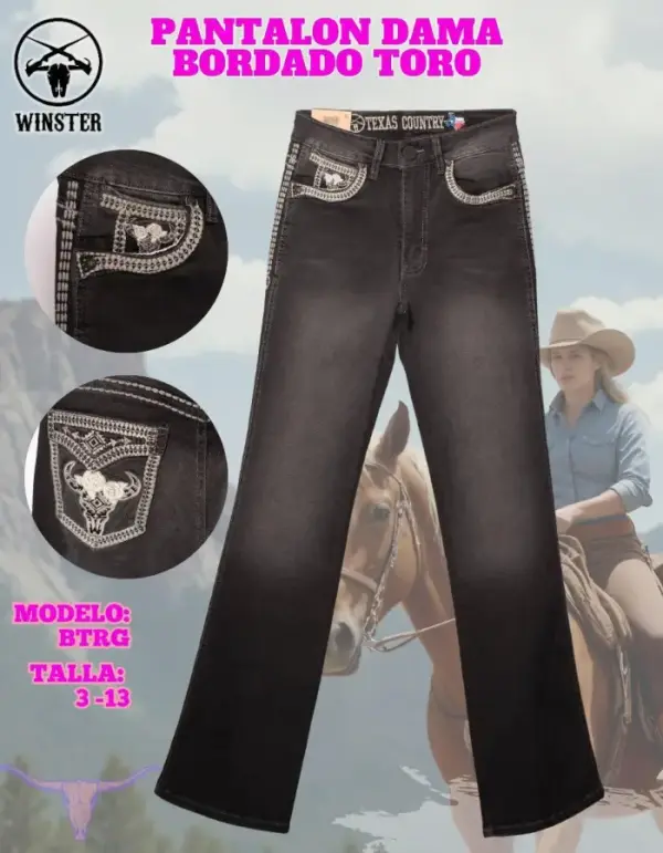 Pantalón Bordado Toro - Image 2