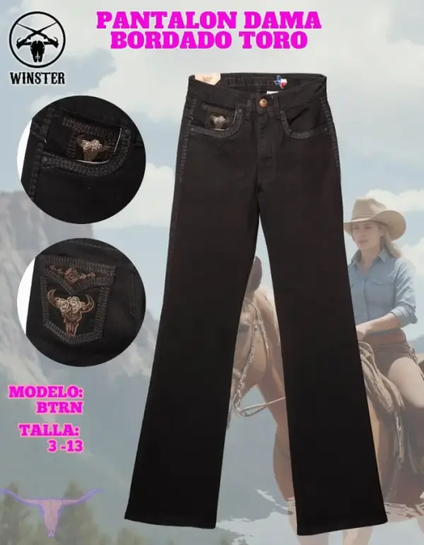 Pantalón Bordado Toro - Image 3