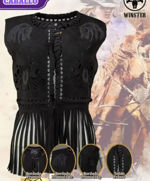 Chaleco Bordado Caballo