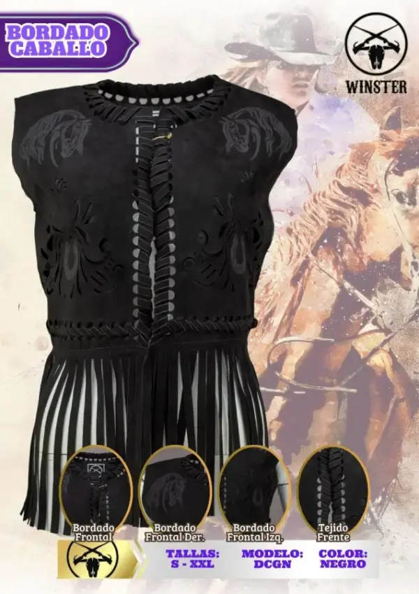 Chaleco Bordado Caballo