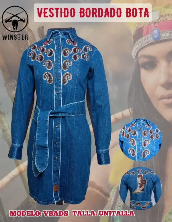 Vestido Bordado Bota - Image 3