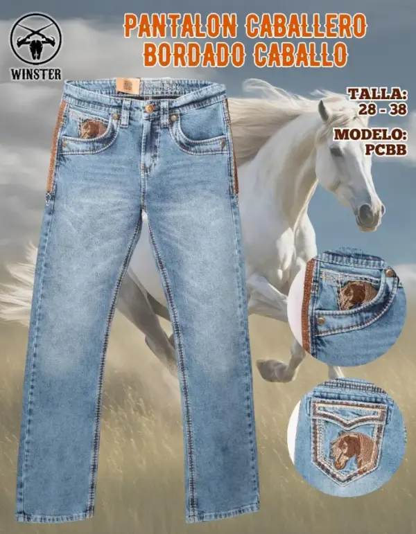Pantalón Bordado Caballo - Image 2