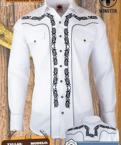 Camisa Bordado Grecas Sol