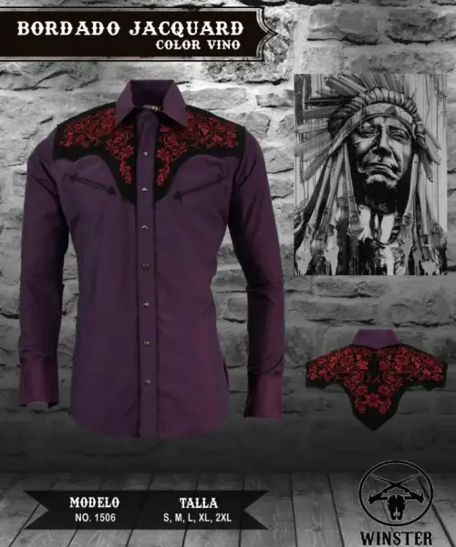Camisa Bordado Jacquard