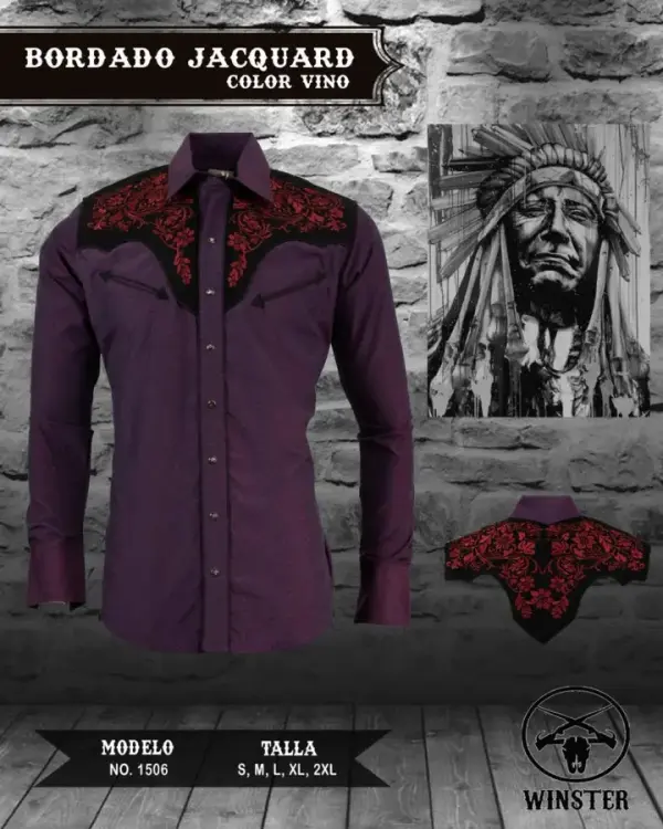 Camisa Bordado Jacquard