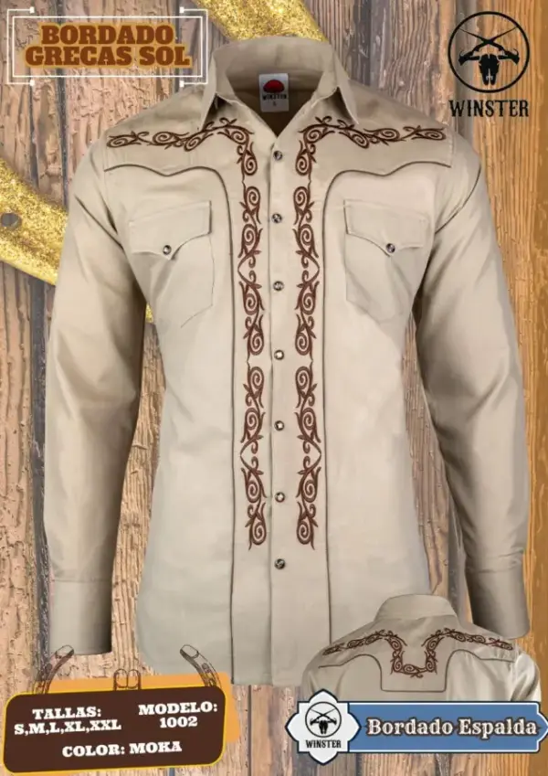 Camisa Bordado Grecas Sol - Image 5