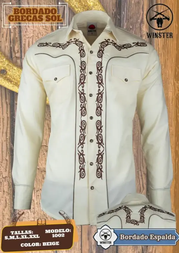 Camisa Bordado Grecas Sol - Image 3