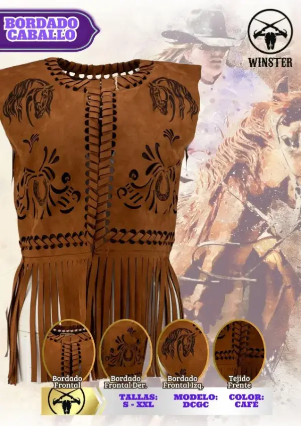 Chaleco Bordado Caballo - Image 2